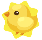 Pecking chick