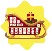Santa sleigh advent calendar