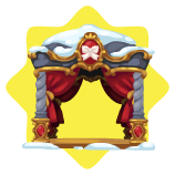 Snowy palace gazebo