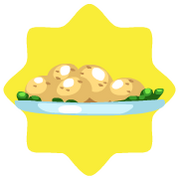 Holiday feast roast potatoes
