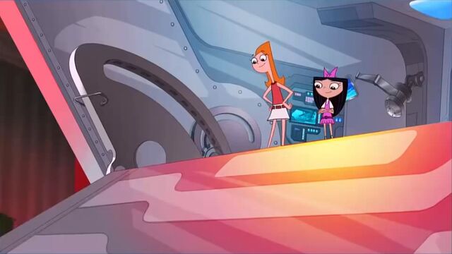 File:Candace and isabella watch the data collection tank roll down to the heroes.jpg