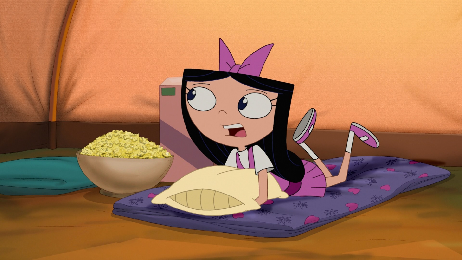 Image Isabella questions the ending of the story.jpg Phineas and