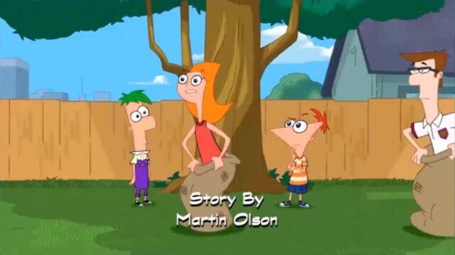 File:Candace and Lawrence bounce past Phineas and Ferb in sacks.jpg