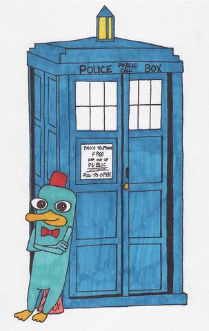 File:Perry and the TARDIS, by RosyInk-Liv54.jpg