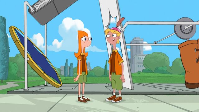 File:Candace and Jeremy standing by the boy's contraption.jpg
