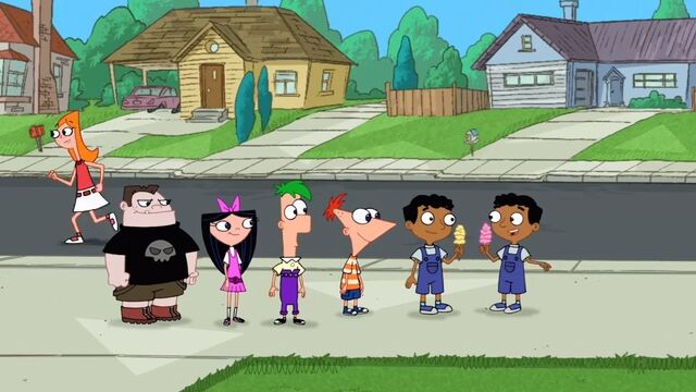 File:Candace runs away in the background while the gang talks.jpg