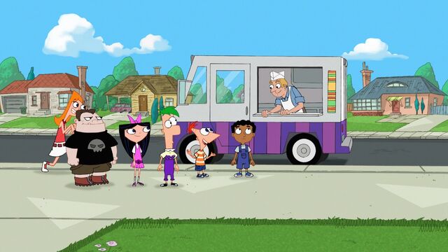 File:Candace sneaking behind the ice cream truck while the gang orders.jpg