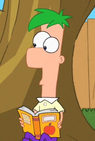 File:Ferb reads.jpg