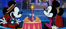 Minnie et mickey premier dîner