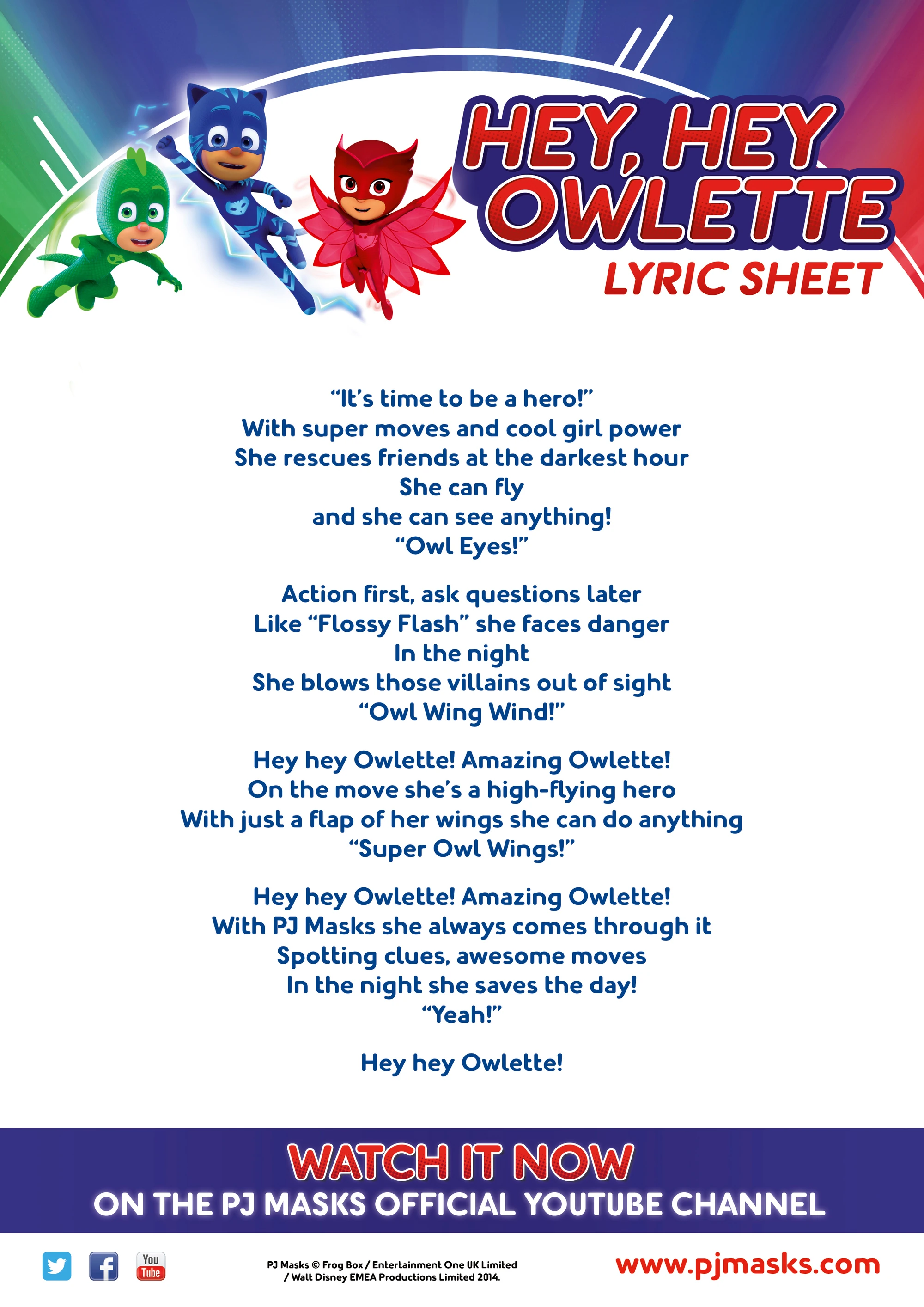 Hey, Hey Owlette! (song) PJ Masks Wiki FANDOM powered by Wikia