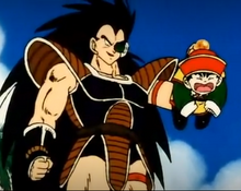 Raditz łapie gohana
