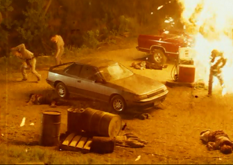 Car at the shack