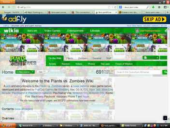 PvZwiki advert adfly