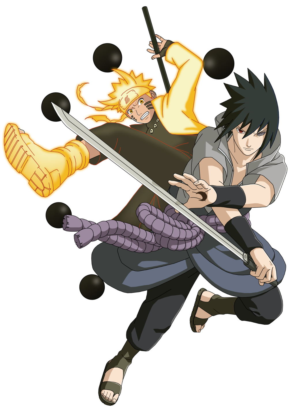 naruto and sasuke sage of six paths