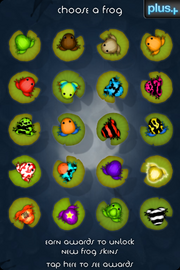 Dizzypad frog select screen