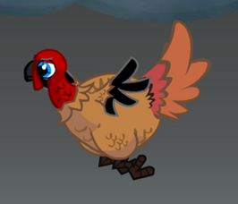 Chubby Turkey flying