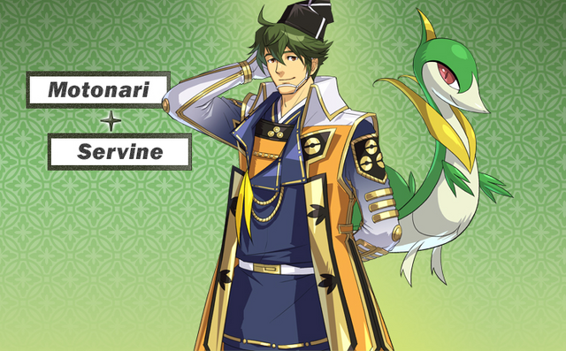 File:Pokemon Conquest -Motonari and Servine.png