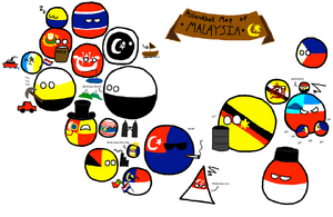 Polandball map of malaysia