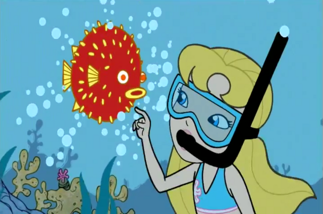 File:Polly and a Porcupinefish.png