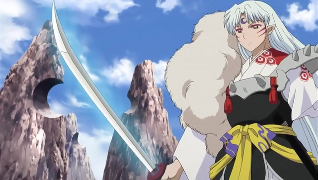 File:Sesshōmaru wielding Tenseiga.png