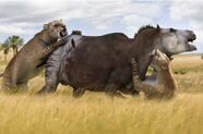 Smilodon attacks Togcbxodon