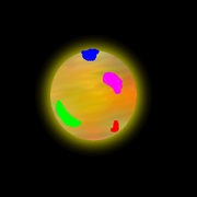 Yellow planet