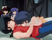 Akane holds Ranma - Ranma the Lady-Killer