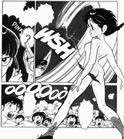 Ranma's outfit ripped by Mousse