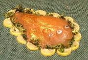 Halibut with apples