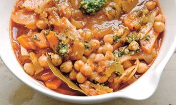 Chickpea tomato bread soup