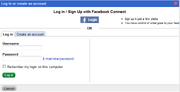 Log in pop up