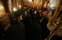 Image-Patriarch Theophilos III of Jerusalem and President Bush 2