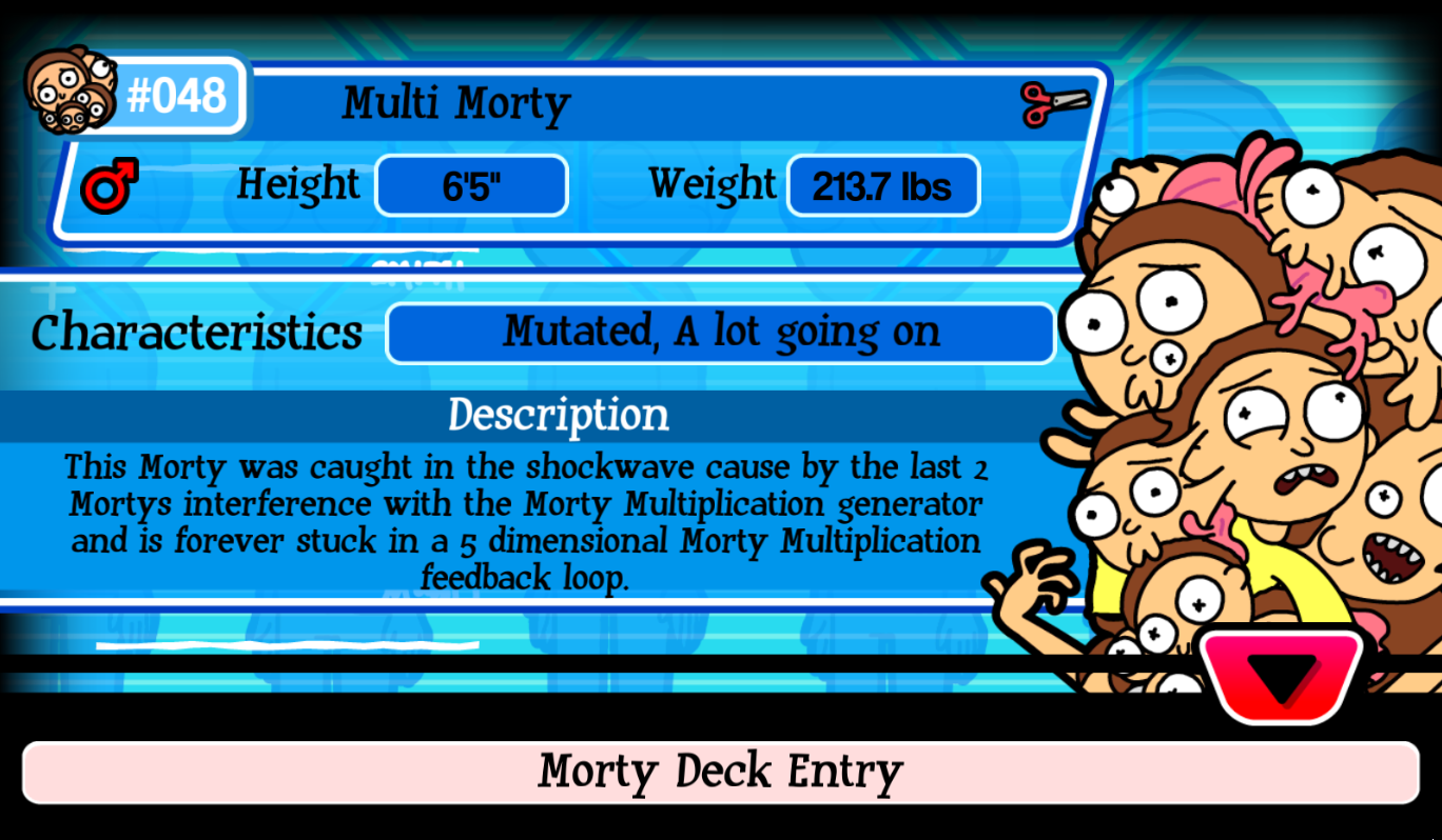 Pocket Mortys Evolution Chart