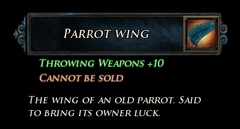 LI Parrot's Wing Stats