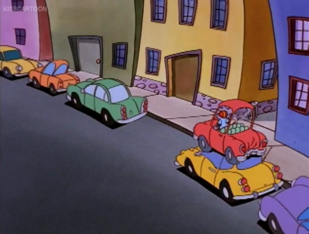 File:Rocko's car on parked yellow car.png