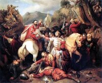 Molnár József Carol Robert fleeing from Posada Battle.jpg