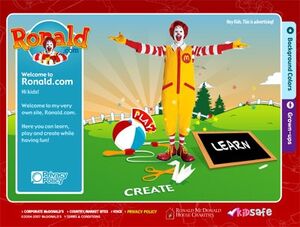 Ronald.com main page