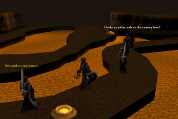 King Dion on a dangerous adventure in a lava cave