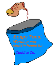 Soapy toes