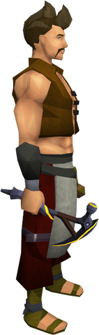 File:Gilded mithril pickaxe equipped.png