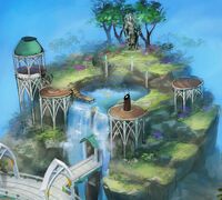 Waterfall Fishing concept art