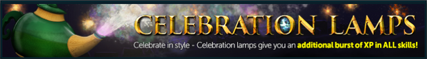 Celebration lamps banner