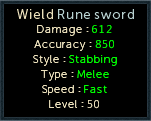 Weapon mouseover stats