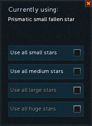 Prismatic fallen star selection