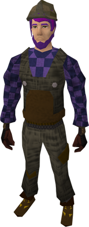 Builder's costume equipped