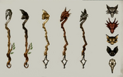 Animal staves concept art