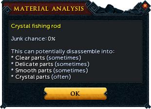 Material Analysis interface