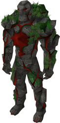 Ruby golem outfit equipped