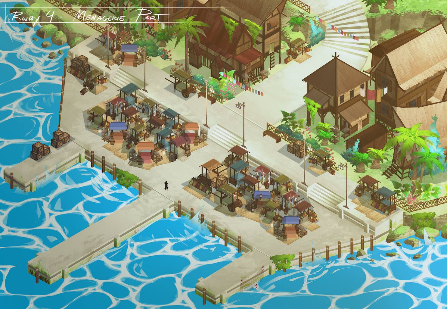 Image - RWBY 4 - Menagerie Port concept art.jpg | RWBY Wiki | FANDOM
