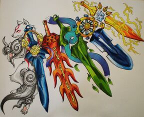 Okami glaives by starbuxx-d36pf6l